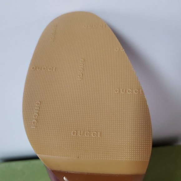 NIB Gucci bordeaux leather GG Shearling Effect Knee-High Boots - IT 39.5/US 9.5 - Picture 7 of 8